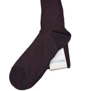 Bresciani 1970 Woman Italian Thigh High Dark Plum Glittery Socks New W/Tags